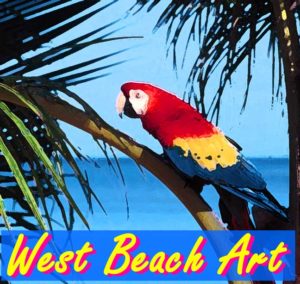 west beach art parrot logo